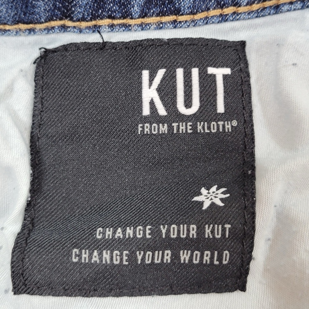 Kut From The Cloth Women's Jeans Catherine Boyfriend Distressed Size 16W Blue - Picture 8 of 11